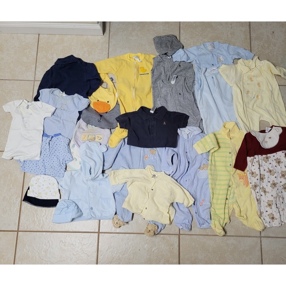 Vintage‎ Boys Baby Clothes Baby Gap Onsies Bibs Hats Carters Bundle Lot Matching